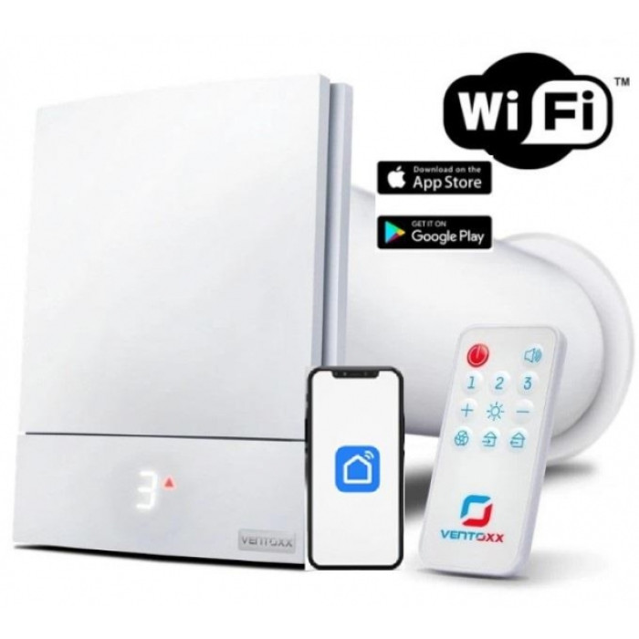 MYCOND Рекуператор Ventoxx Harmony Smart 0,5м пульт дистанційного керування Wi-Fi LED-індикація пластикова решітка