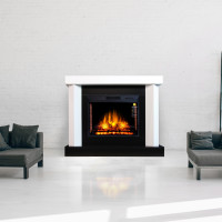 Камінокомплект ArtiFlame Yukon AF28S білий з обігрівом та звуком горіння вогню