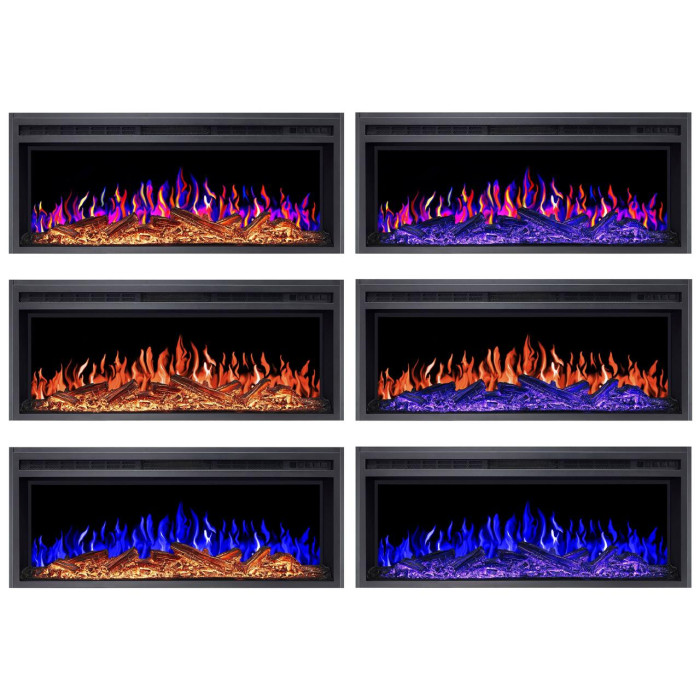 Електрокамін ArtiFlame AF38 Multicolor з обігрівом та звуком горіння вогню