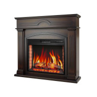 Каминокомплект ArtiFlame December AF28S махагон коричневий антик с обогревом и звуком горение огня
