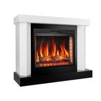 Камінокомплект ArtiFlame Yukon AF28S білий з обігрівом та звуком горіння вогню