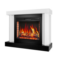 Камінокомплект ArtiFlame Yukon AF28S білий з обігрівом та звуком горіння вогню