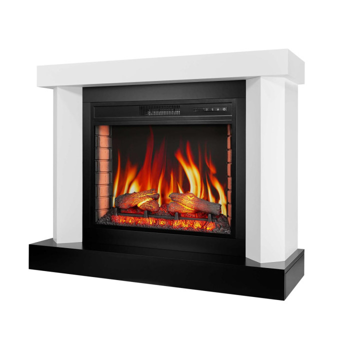 Камінокомплект ArtiFlame Yukon AF28S білий з обігрівом та звуком горіння вогню