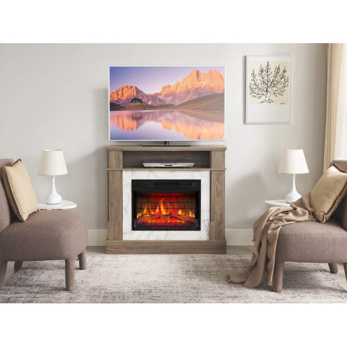 Камінокомплект ArtiFlame For Living AF23BS дуб сірий з обігрівом і звуком горіння вогню