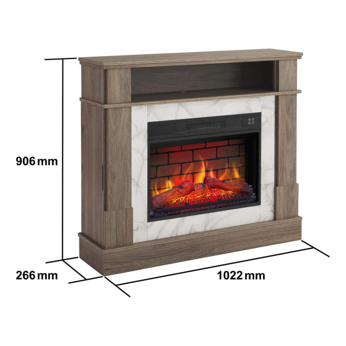Камінокомплект ArtiFlame For Living AF23BS дуб сірий з обігрівом і звуком горіння вогню