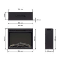 Електрокамін ArtiFlame AF24 Multicolor з обігрівом та звуком горіння вогню