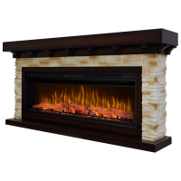 Каминокомплект ArtiFlame Ludwig AF50 махагон коричневий антик с обогревом и звуком горение огня