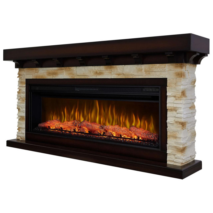 Каминокомплект ArtiFlame Ludwig AF50 махагон коричневий антик с обогревом и звуком горение огня