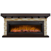 Каминокомплект ArtiFlame Ludwig AF50 махагон коричневий антик с обогревом и звуком горение огня