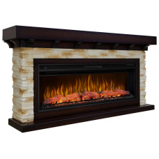 Камінокомплект ArtiFlame Ludwig AF50 махагон коричневий антик з обігрівом та звуком горіння вогню