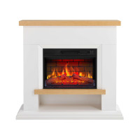 Камінокомплект ArtiFlame Shelford AF23BS білий з обігрівом і звуком горіння вогню