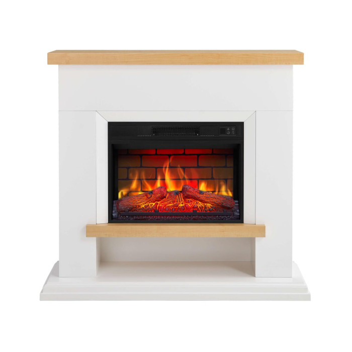 Камінокомплект ArtiFlame Shelford AF23BS білий з обігрівом і звуком горіння вогню