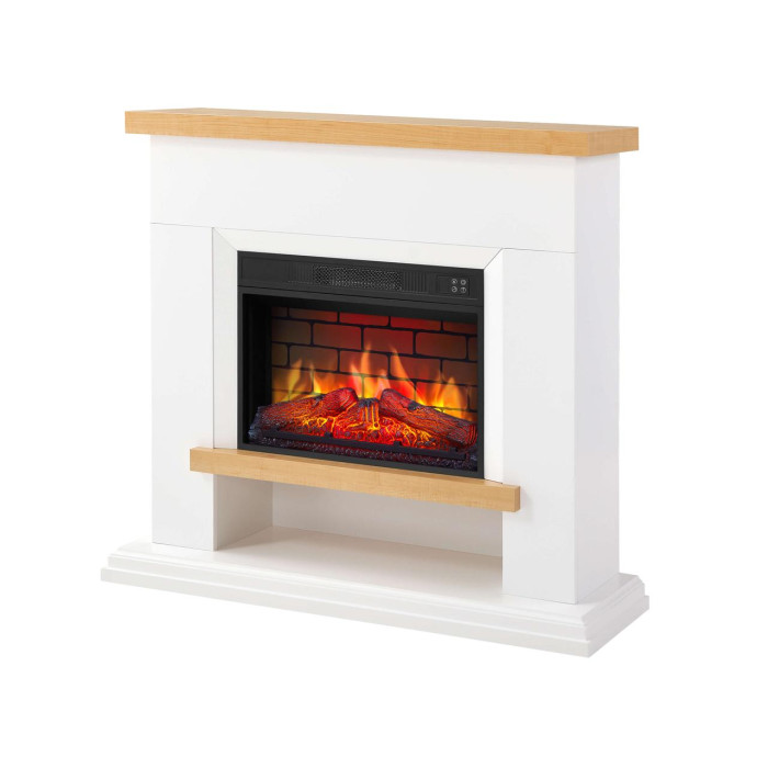 Камінокомплект ArtiFlame Shelford AF23BS білий з обігрівом і звуком горіння вогню