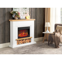 Камінокомплект ArtiFlame Shelford AF23BS білий з обігрівом і звуком горіння вогню