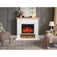 Камінокомплект ArtiFlame Shelford AF23BS білий з обігрівом і звуком горіння вогню
