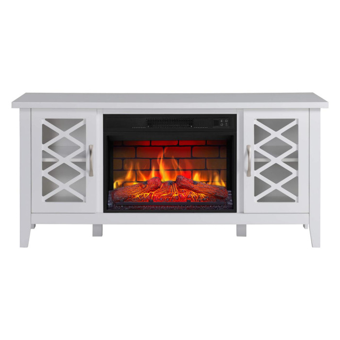 Камінокомплект ArtiFlame Odessa AF23BS білий з обігрівом і звуком горіння вогню