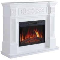 Камінокомплект ArtiFlame Toscana AF23S білий з обігрівом та звуком горіння вогню