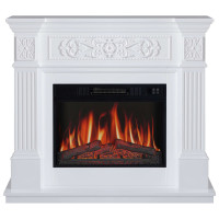 Камінокомплект ArtiFlame Toscana AF23S білий з обігрівом та звуком горіння вогню