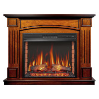 Каминокомплект ArtiFlame Boston AF28S дуб антик с обогревом и звуком горение огня