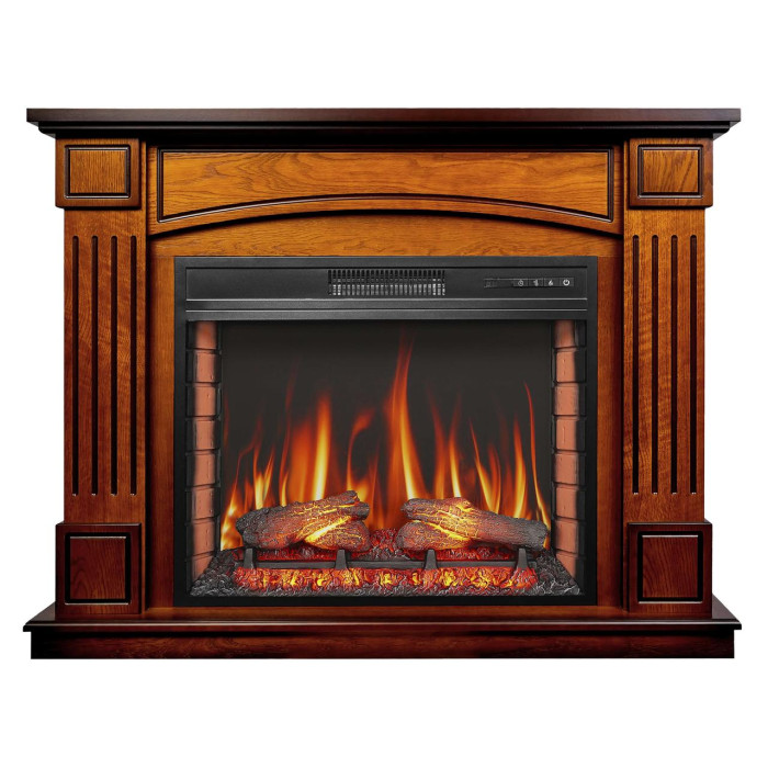 Каминокомплект ArtiFlame Boston AF28S дуб антик с обогревом и звуком горение огня