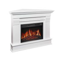 Камінокомплект кутовий ArtiFlame Albion Corner AF23S білий з обігрівом та звуком горіння вогню