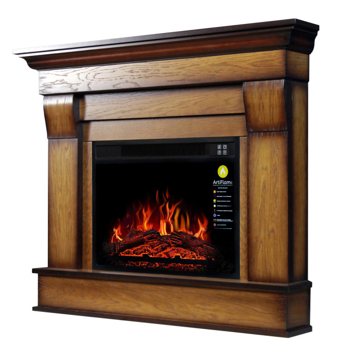Електрокамін з порталом кутовий ArtiFlame ALBION CORNER AF23 ДУБ АНТИК