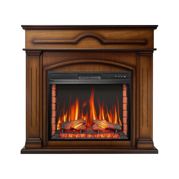 Каминокомплект ArtiFlame Inverno AF28S дуб антик с обогревом и звуком горение огня