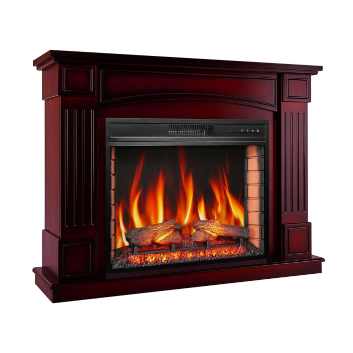 Каминокомплект ArtiFlame Boston AF28S коньяк с обогревом и звуком горение огня