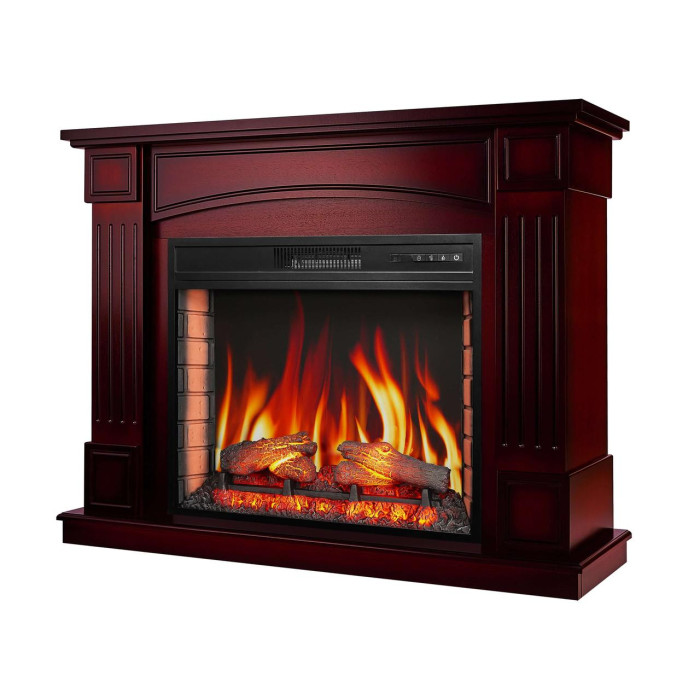Каминокомплект ArtiFlame Boston AF28S коньяк с обогревом и звуком горение огня