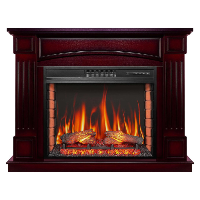 Каминокомплект ArtiFlame Boston AF28S коньяк с обогревом и звуком горение огня