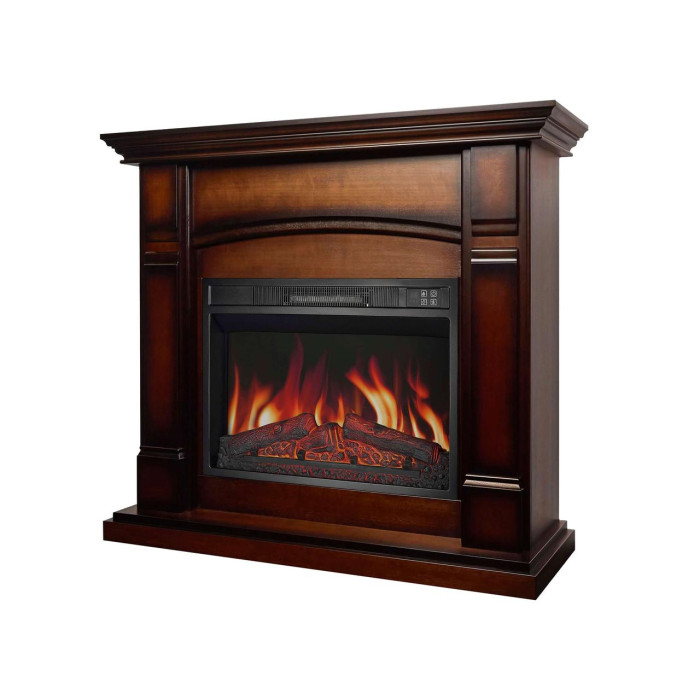Каминокомплект ArtiFlame Manchester AF23S махагон коричневий антик с обогревом и звуком горение огня