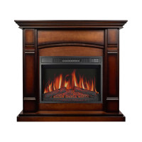 Каминокомплект ArtiFlame Manchester AF23S махагон коричневий антик с обогревом и звуком горение огня