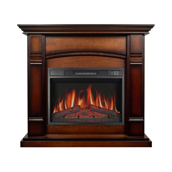 Каминокомплект ArtiFlame Manchester AF23S махагон коричневий антик с обогревом и звуком горение огня