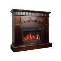 Каминокомплект ArtiFlame York AF23S махагон коричневий антик с обогревом и звуком горение огня
