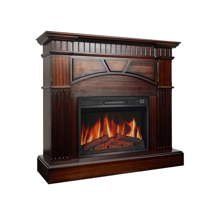 Каминокомплект ArtiFlame York AF23S махагон коричневий антик с обогревом и звуком горение огня