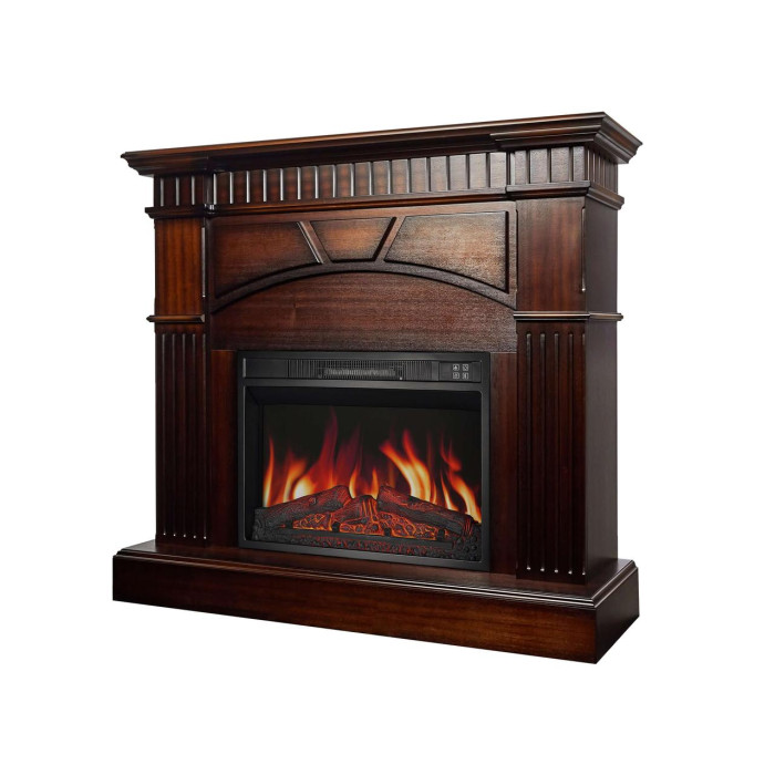 Каминокомплект ArtiFlame York AF23S махагон коричневий антик с обогревом и звуком горение огня
