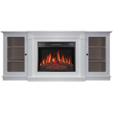 Камінокомплект ArtiFlame Vermont AF23S білий з обігрівом та звуком горіння вогню