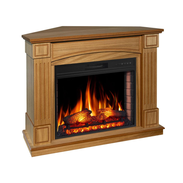 Каминокомплект універсальний 2в1 ArtiFlame Boston AF28S світлий дуб с обогревом и звуком горение огня