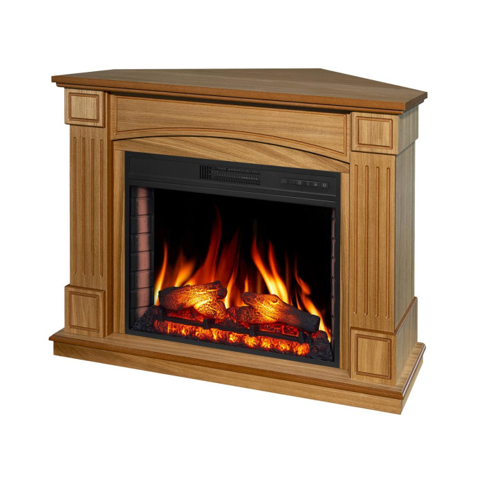 Каминокомплект універсальний 2в1 ArtiFlame Boston AF28S світлий дуб с обогревом и звуком горение огня