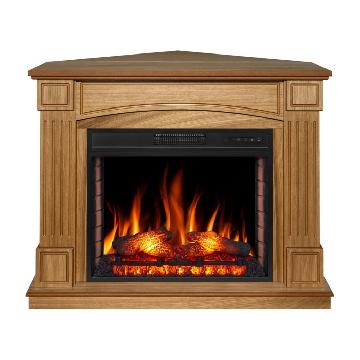 Каминокомплект універсальний 2в1 ArtiFlame Boston AF28S світлий дуб с обогревом и звуком горение огня