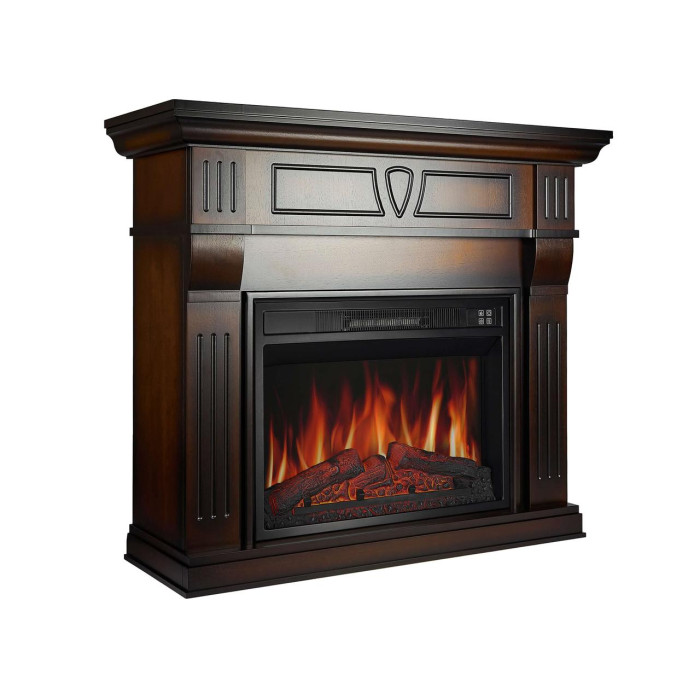 Каминокомплект ArtiFlame Beethoven AF23S махагон коричневый антик с обогревом и звуком горение огня