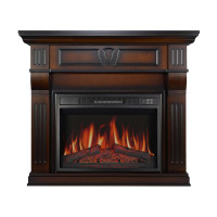 Каминокомплект ArtiFlame Beethoven AF23S махагон коричневый антик с обогревом и звуком горение огня