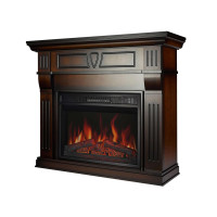 Каминокомплект ArtiFlame Beethoven AF23S махагон коричневый антик с обогревом и звуком горение огня