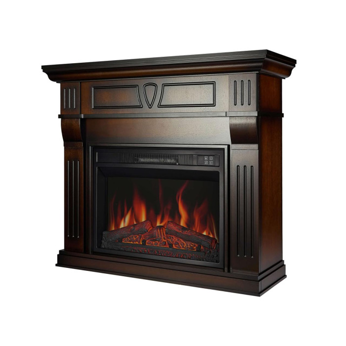 Каминокомплект ArtiFlame Beethoven AF23S махагон коричневый антик с обогревом и звуком горение огня