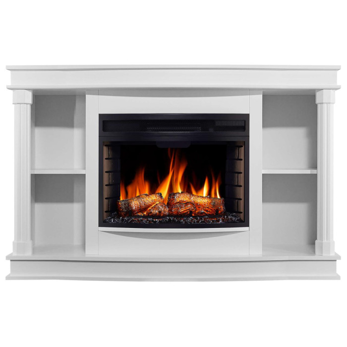 Камінокомплект ArtiFlame Brittany AF25 білий з обігрівом та звуком горіння вогню