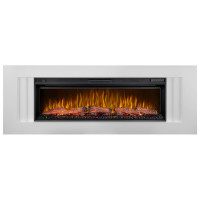 Камінокомплект ArtiFlame Line AF50 білий з обігрівом та звуком горіння вогню