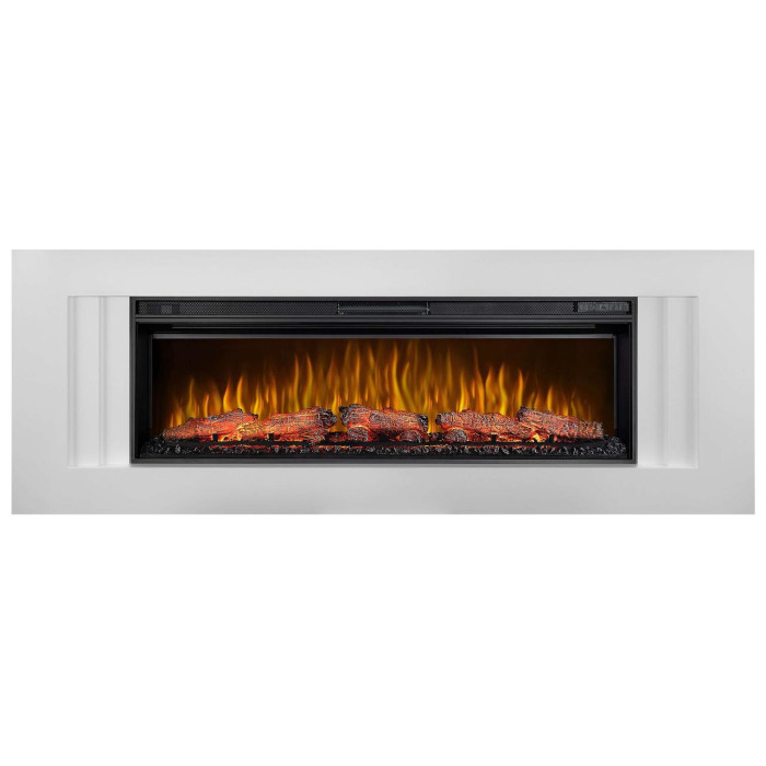 Каминокомплект ArtiFlame Line AF50 белый с обогревом и звуком горение огня