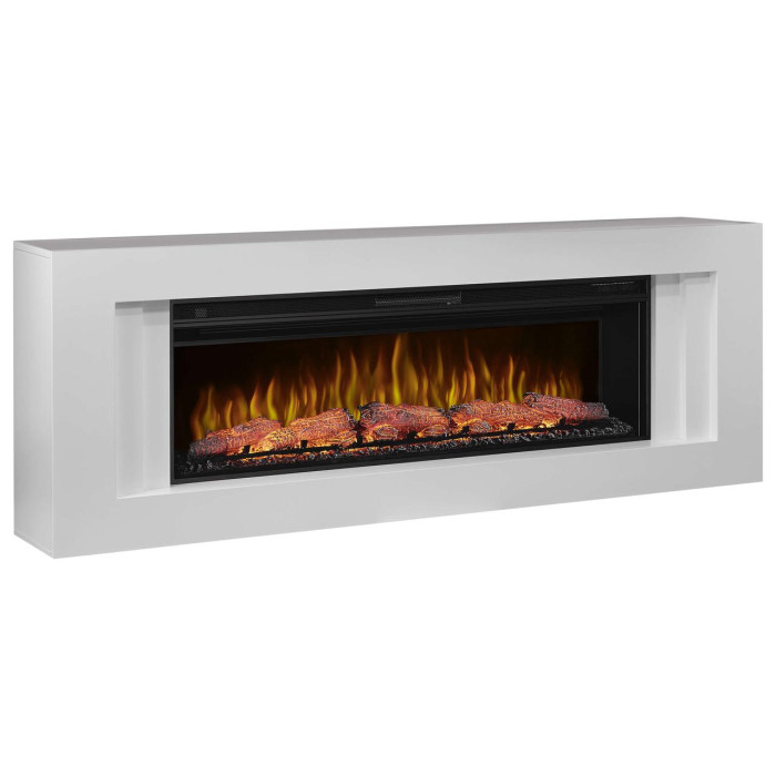 Каминокомплект ArtiFlame Line AF50 белый с обогревом и звуком горение огня
