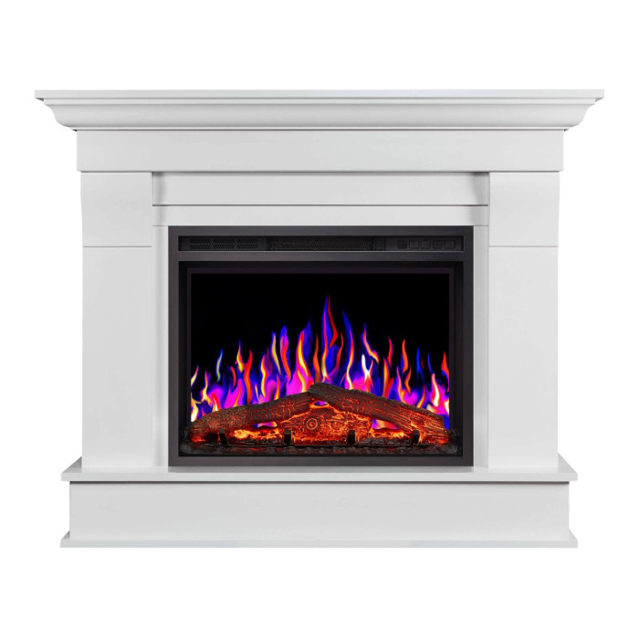 Каминокомплект ArtiFlame Albion AF23S белый с обогревом и звуком горение огня