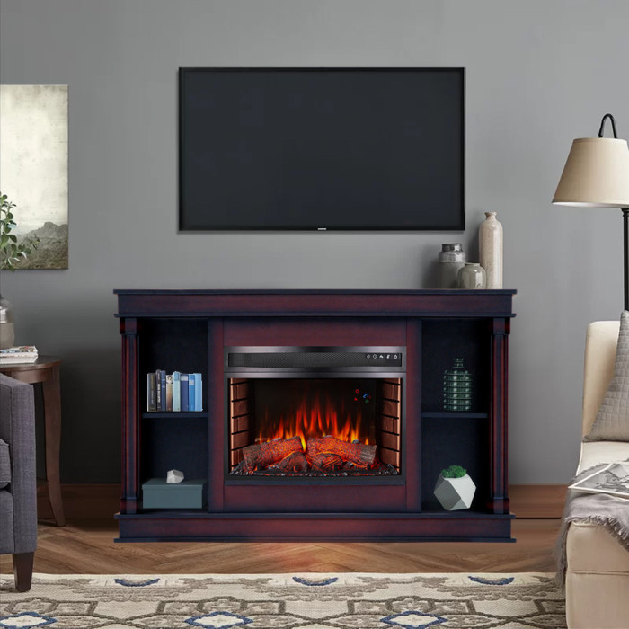 Каминокомплект ArtiFlame Brittany AF25 коньяк с обогревом и звуком горение огня